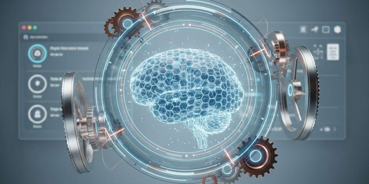 Claude AI Auto Mode concept showing AI automation with safety layers and macOS integration