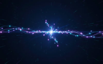 A conceptual animated visualization of a central AI agent orchestrating multiple sub-agents, representing the Deer-Flow 2.0 framework and multi-agent task automation.