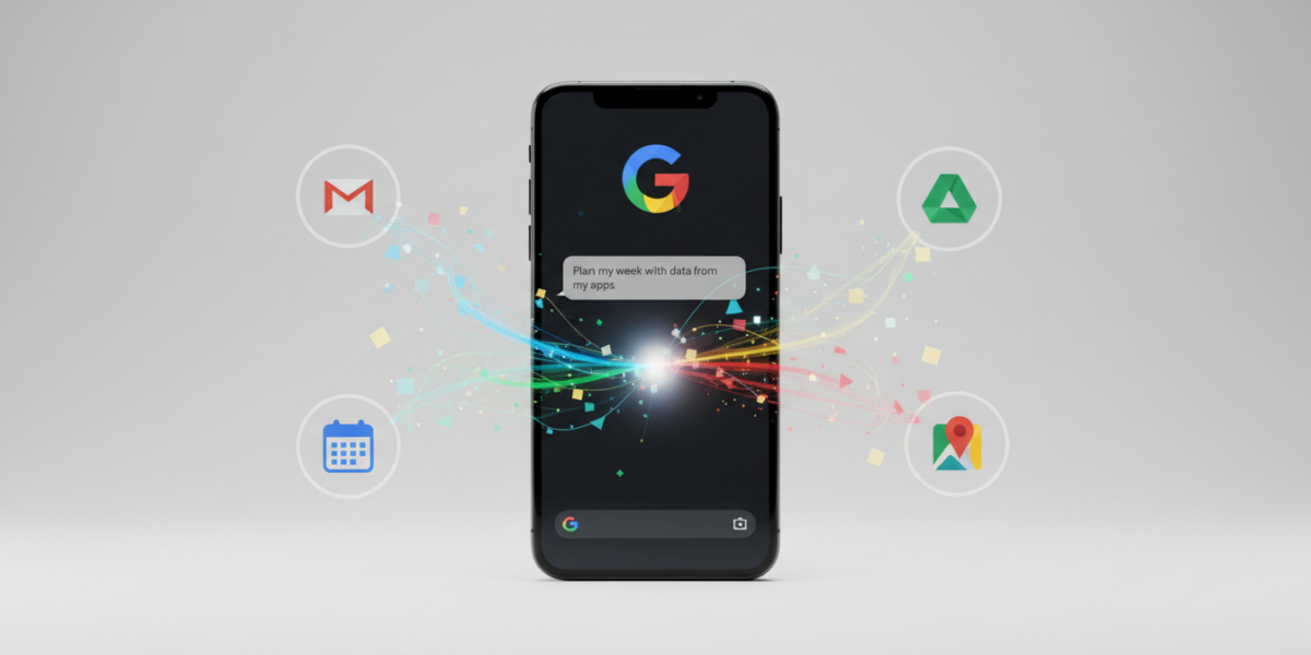 Google Gemini Personal Intelligence feature integrating data from multiple apps on a smartphone interface