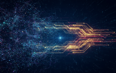 Abstract visualization of AI data compression representing Google's TurboQuant technology