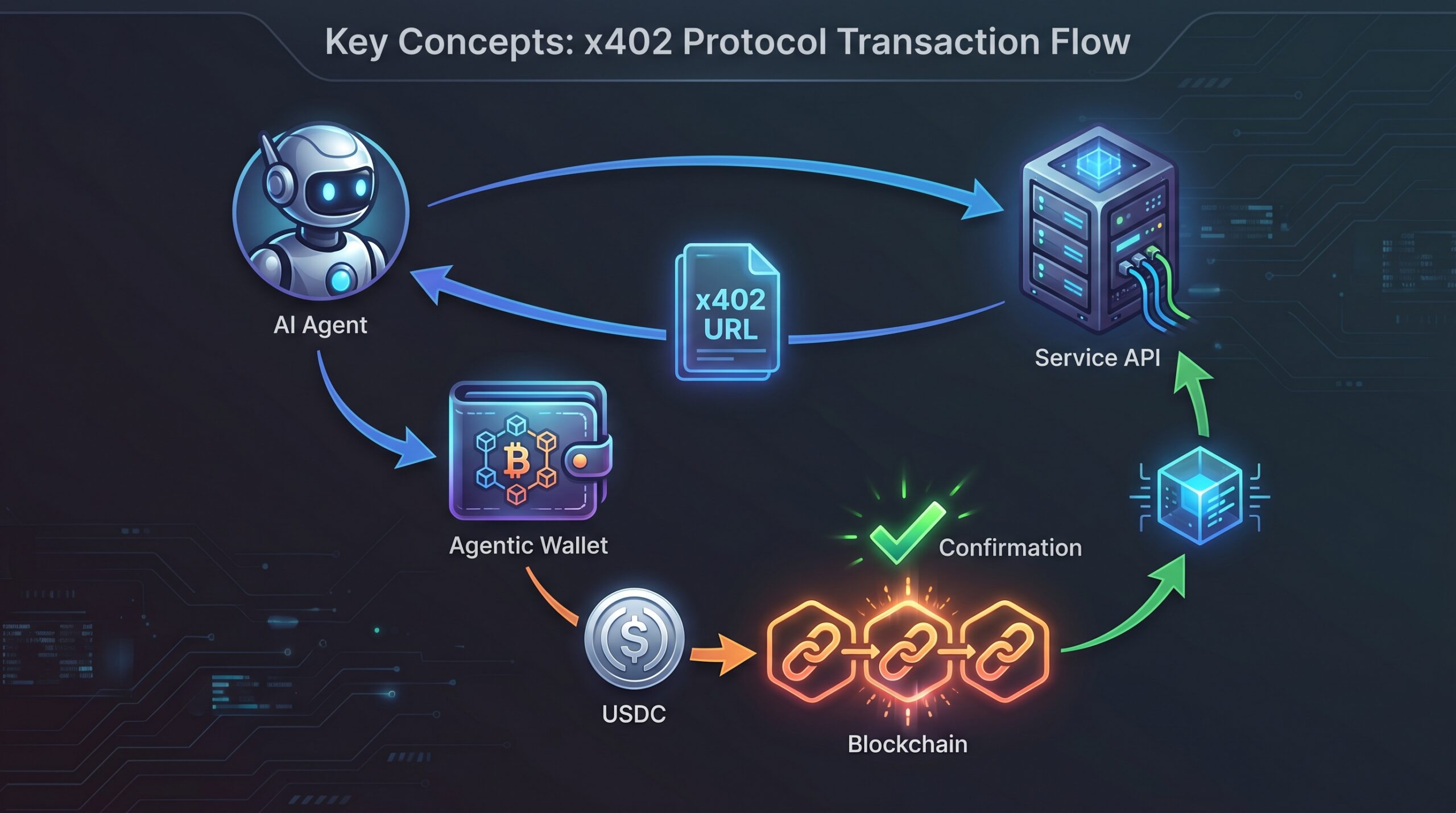 AI agents for crypto payments Coinbase: section illustration