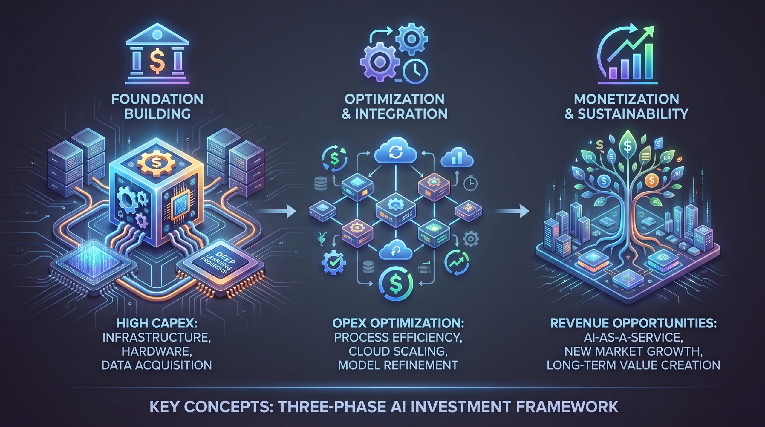 AI energy consumption impact on Big Tech profits: section illustration