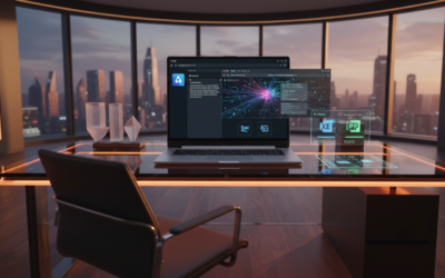 Claude 4.6 AI interface integrated with web search and Office applications in a modern professional workspace
