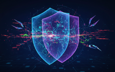 Abstract visualization of post-quantum cryptography and digital security layers