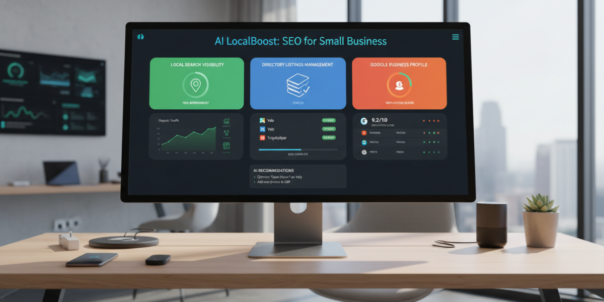Durable Discoverability Tool dashboard interface showing AI search optimization features for small businesses