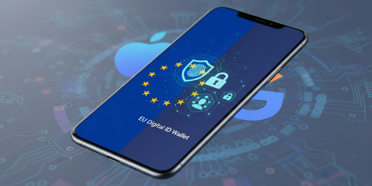 EU digital identity wallet integration with Apple and Google platforms on smartphone