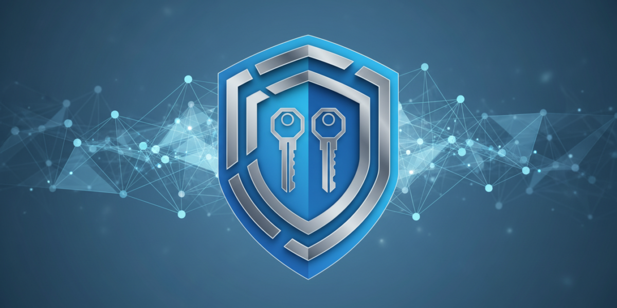 Abstract representation of Hyperliquid agent wallet security with cryptographic elements and digital protection layers