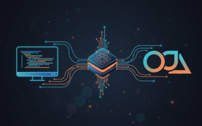 Abstract visualization of Nanocode optimizing Claude Code execution between a terminal, TPU hardware, and JAX framework