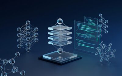 Abstract visualization of OpenAI's AI models including GPT-5.5, GPT-Rosalind, and Agents SDK updates in a tech-inspired design