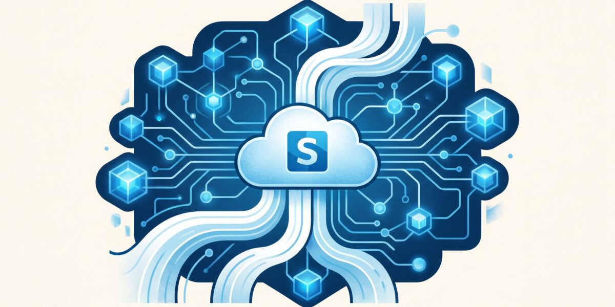 Abstract network visualization representing Salesforce Headless 360 AI agent infrastructure and API connectivity
