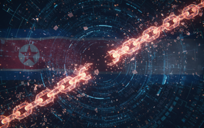 Abstract representation of Solana blockchain security breach with digital chains breaking and vulnerability highlights