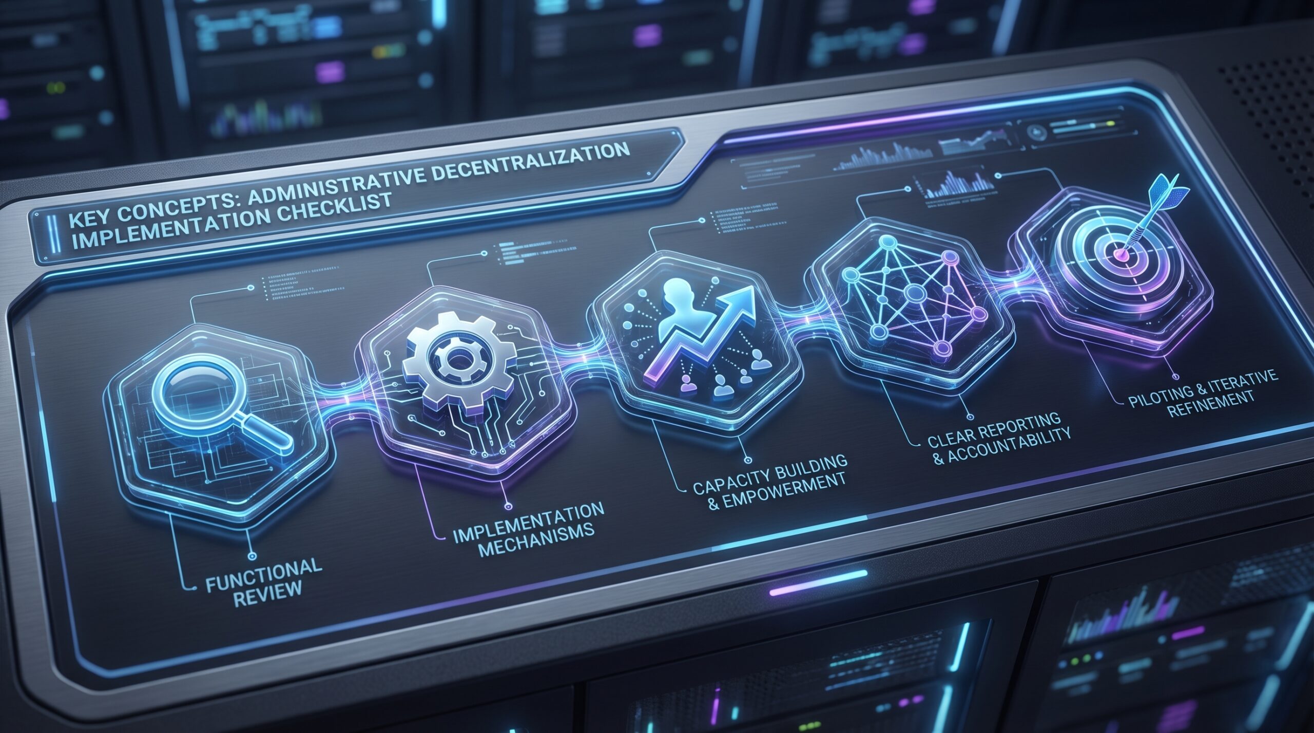 what are the five types of decentralisation: section illustration