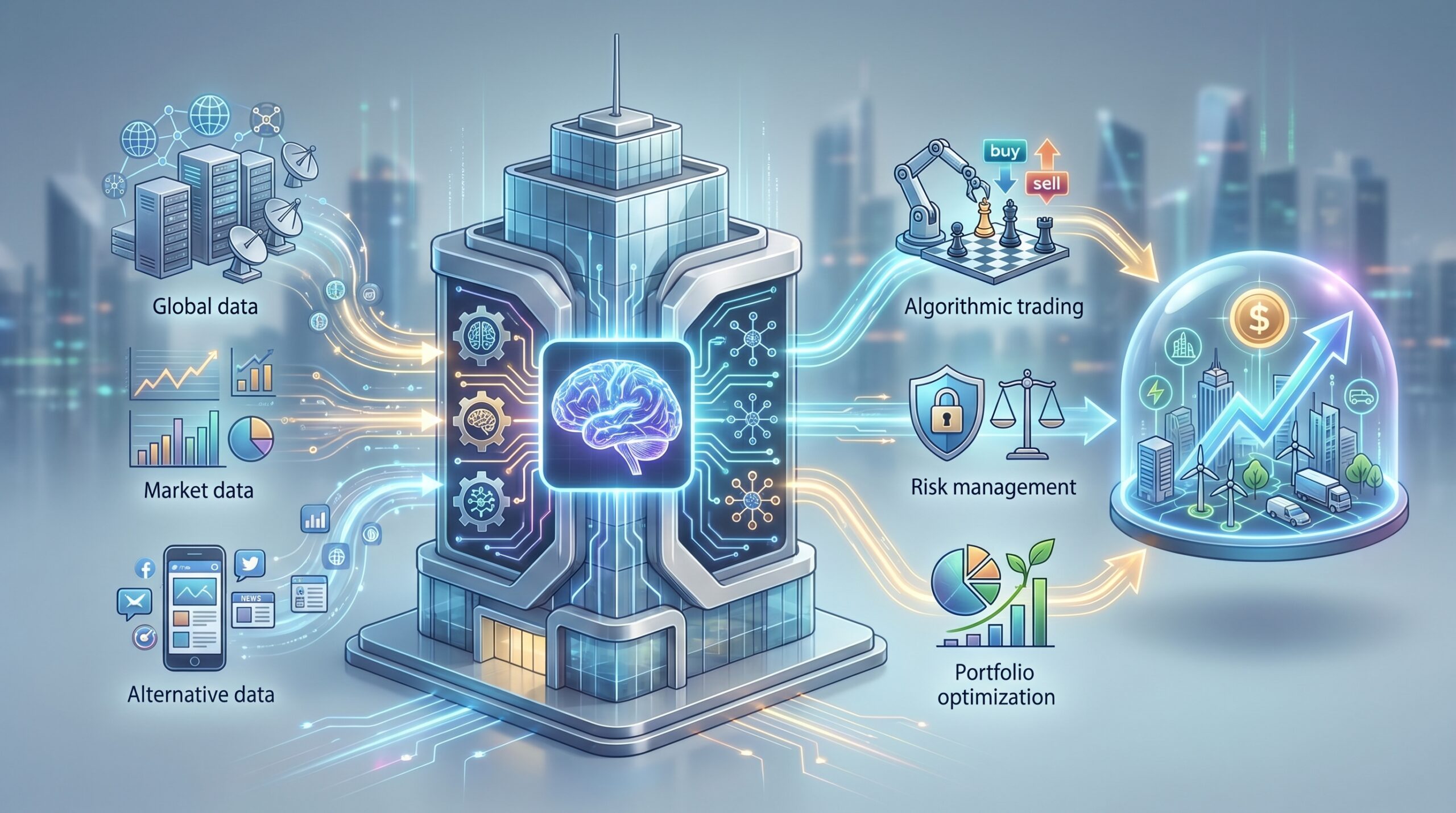 Wall Street AI investment banks: section illustration