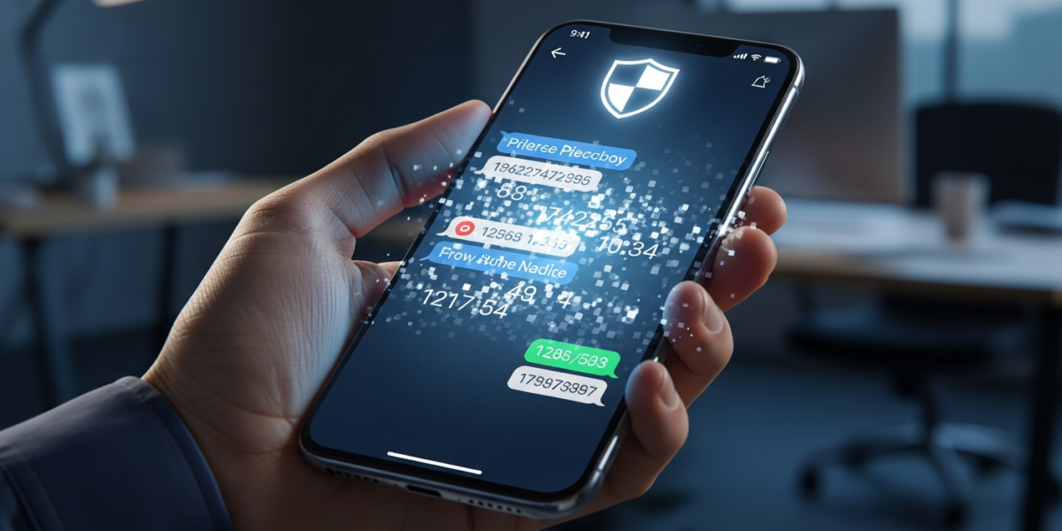 A smartphone displaying an AI chatbot interface, with distorted phone numbers emerging from the text, symbolizing a data leak.