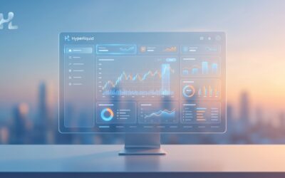 Trading interface dashboard with charts and metrics for crypto trading bots on Hyperliquid