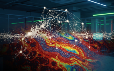 Abstract image showing a failing neural network diagram overlaid on a complex infrared biological tissue scan, symbolizing deep learning's failure in scientific imaging.