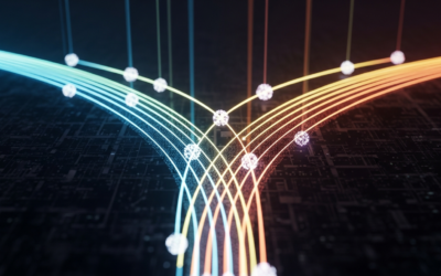 An abstract visualization showing multiple optimization paths, with data points illustrating conditional strategy selection based on experimental regimes.