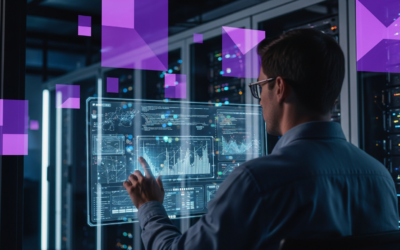 An AI engineer deploying a model in a modern data center, symbolizing Together AI's streamlined Hugging Face integration.