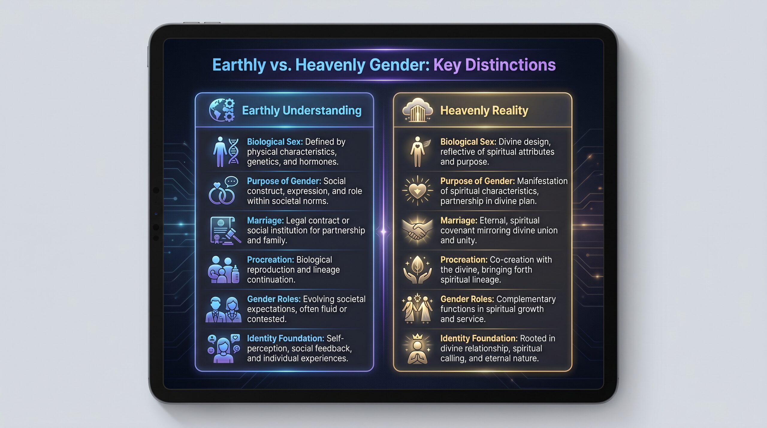 will we still be male and female in heaven: section illustration